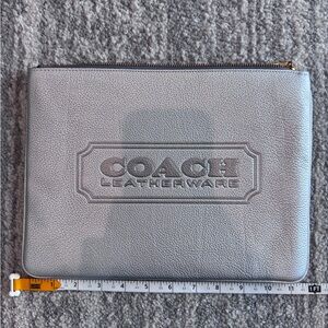 Coach Silver Leather Bag